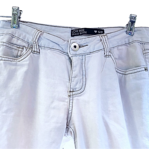 Low Rise Light Weight Pale White Blue Jeans